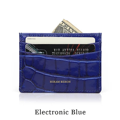 Custom crocodile card holder