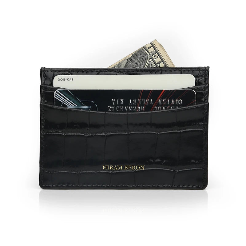 Custom crocodile card holder