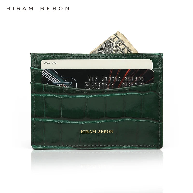 Custom crocodile card holder