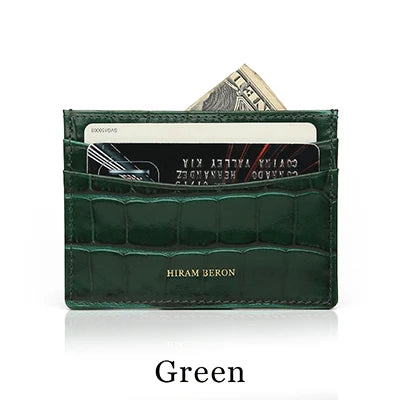 Custom crocodile card holder