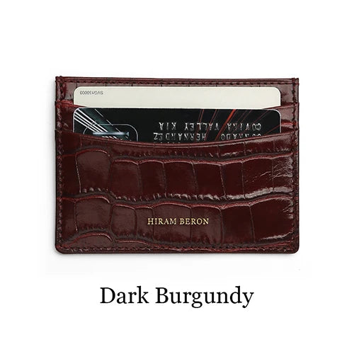 Custom crocodile card holder