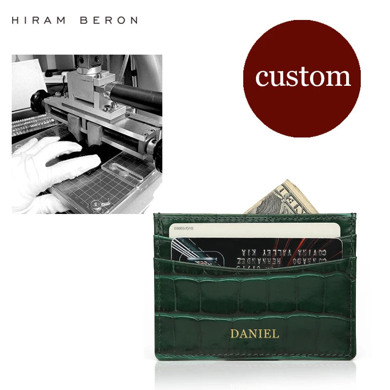 Custom crocodile card holder
