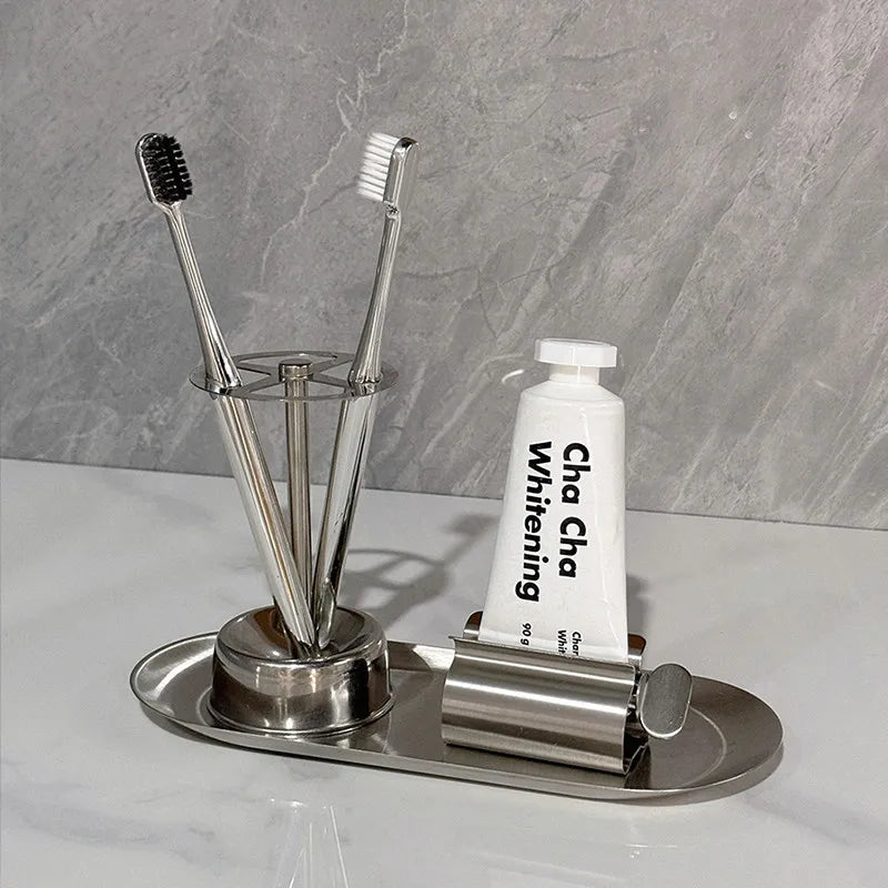 Stainless Steel Toothbrush Toothpaste Holder