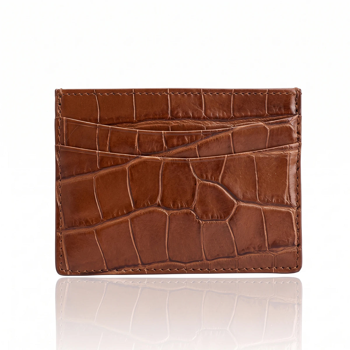 Custom crocodile card holder