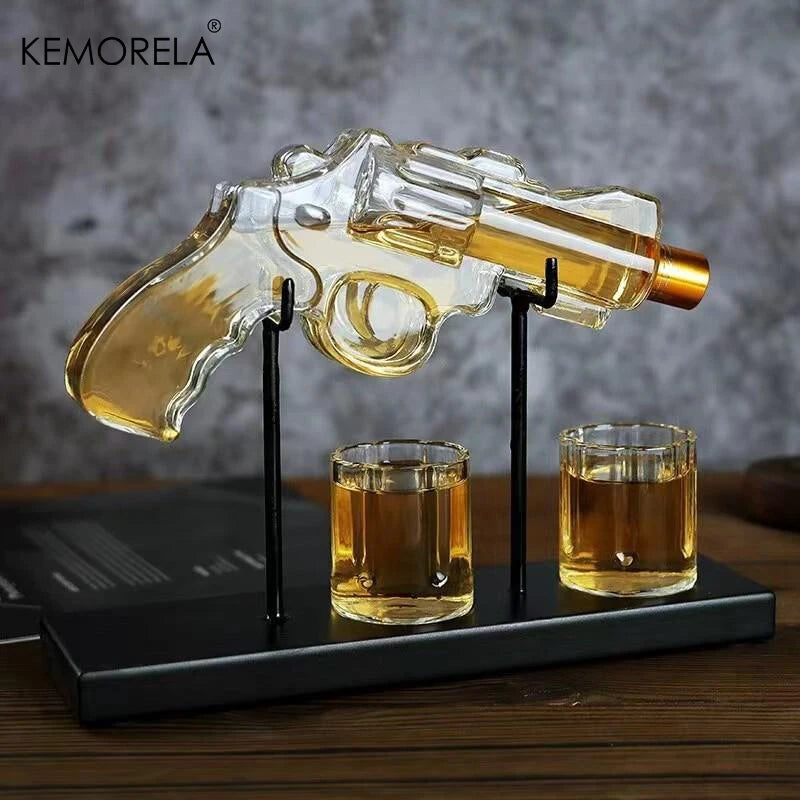 Revolver whisky decanter