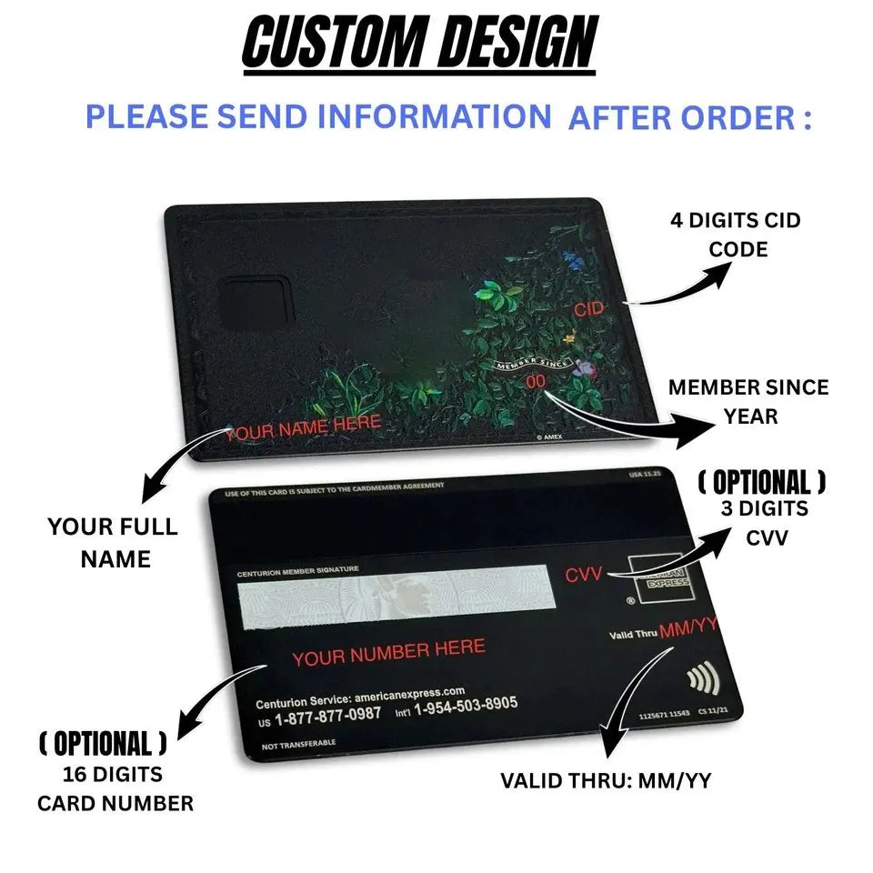 Custom engraved card.