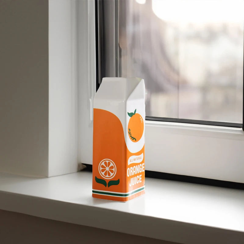 Orange Juice ceramic vase