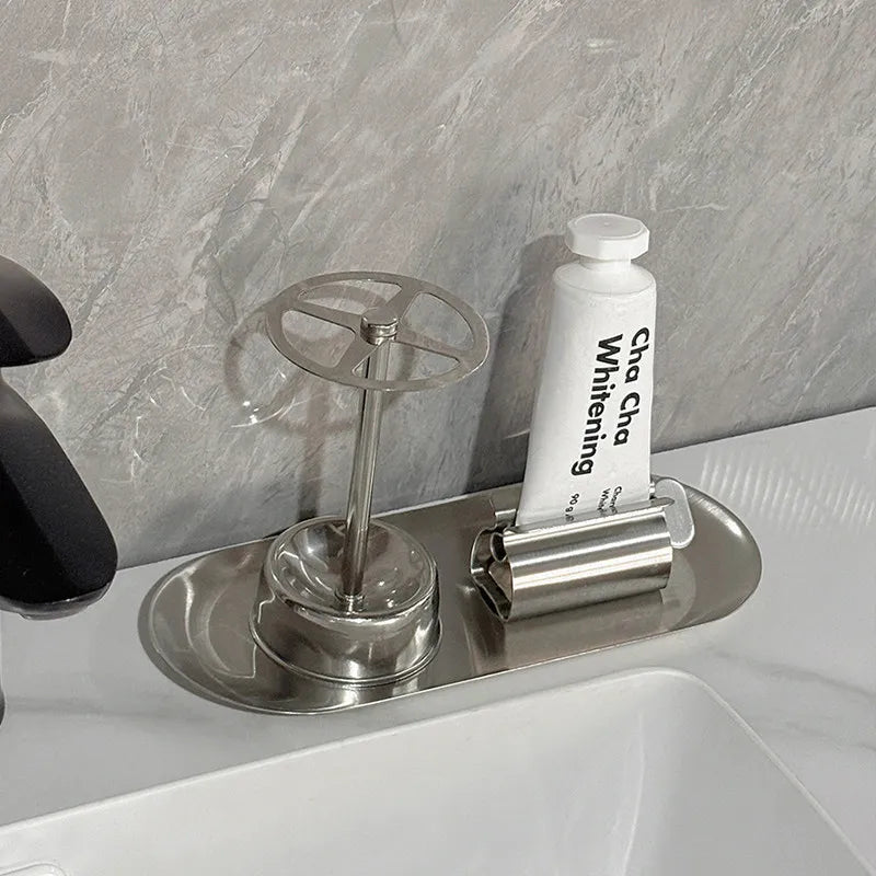Stainless Steel Toothbrush Toothpaste Holder
