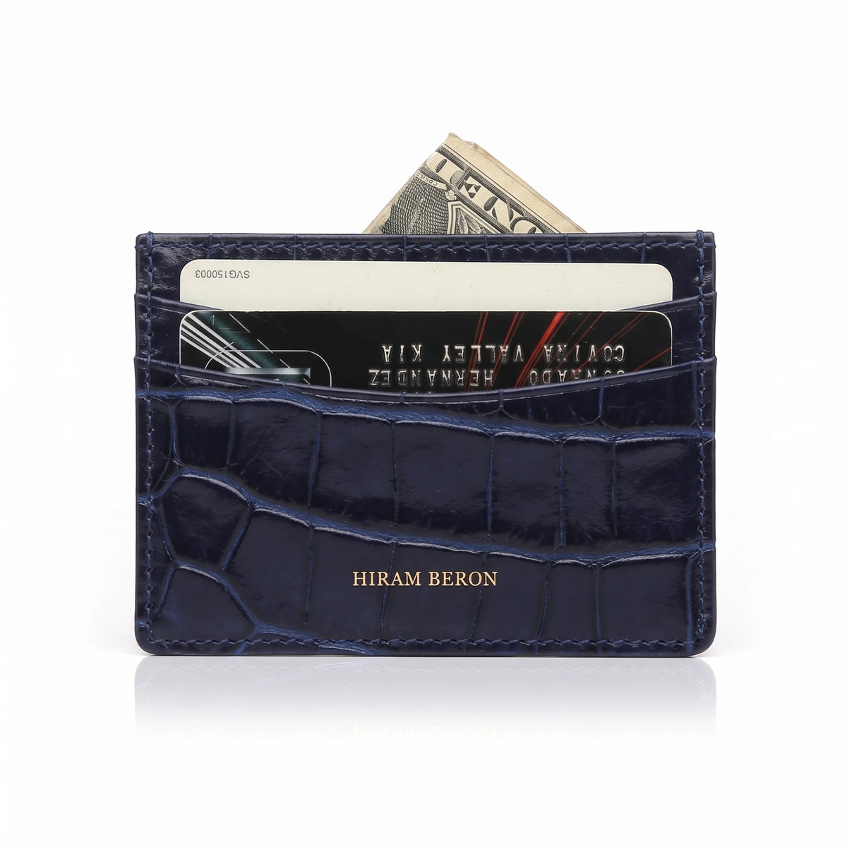 Custom crocodile card holder