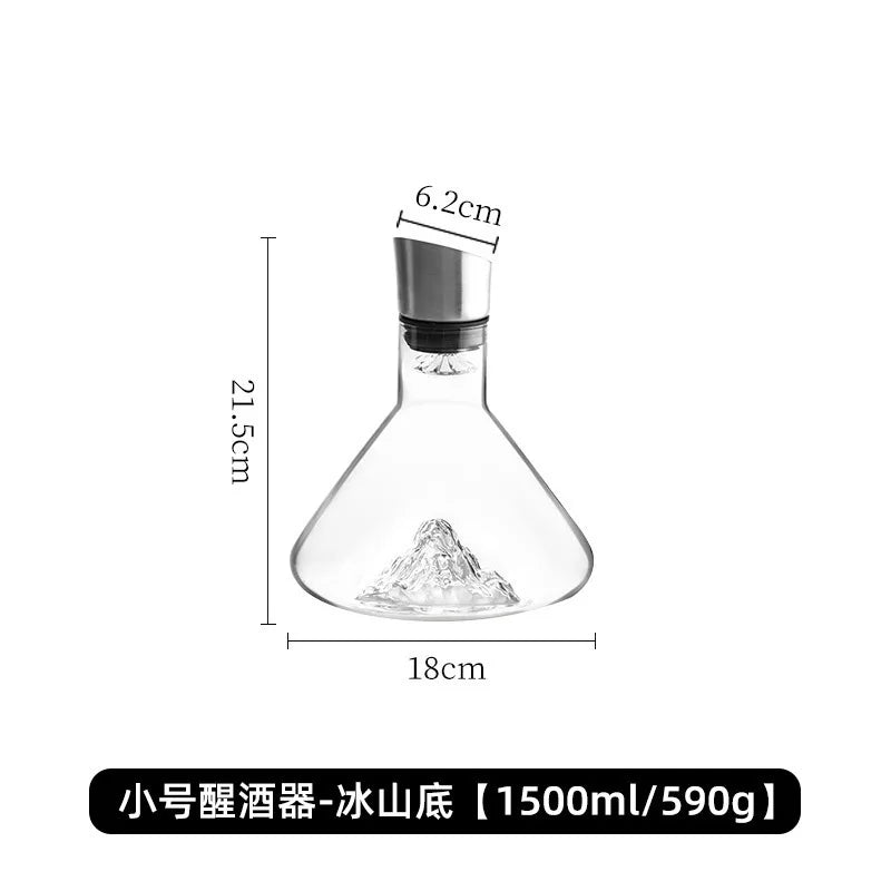 1500ML Iceberg Wine Decanter Handmade