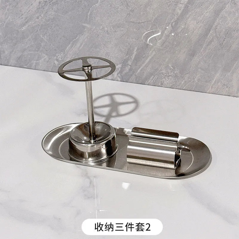 Stainless Steel Toothbrush Toothpaste Holder