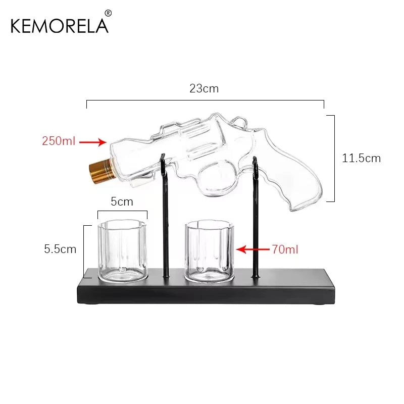 Revolver whisky decanter