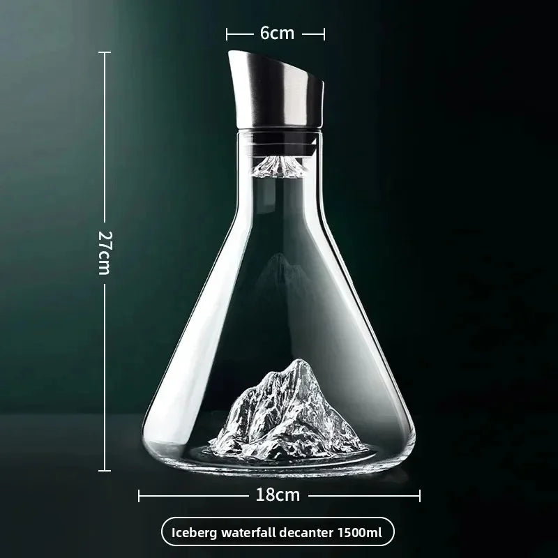 1500ML Iceberg Wine Decanter Handmade