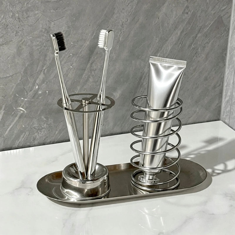 Stainless Steel Toothbrush Toothpaste Holder
