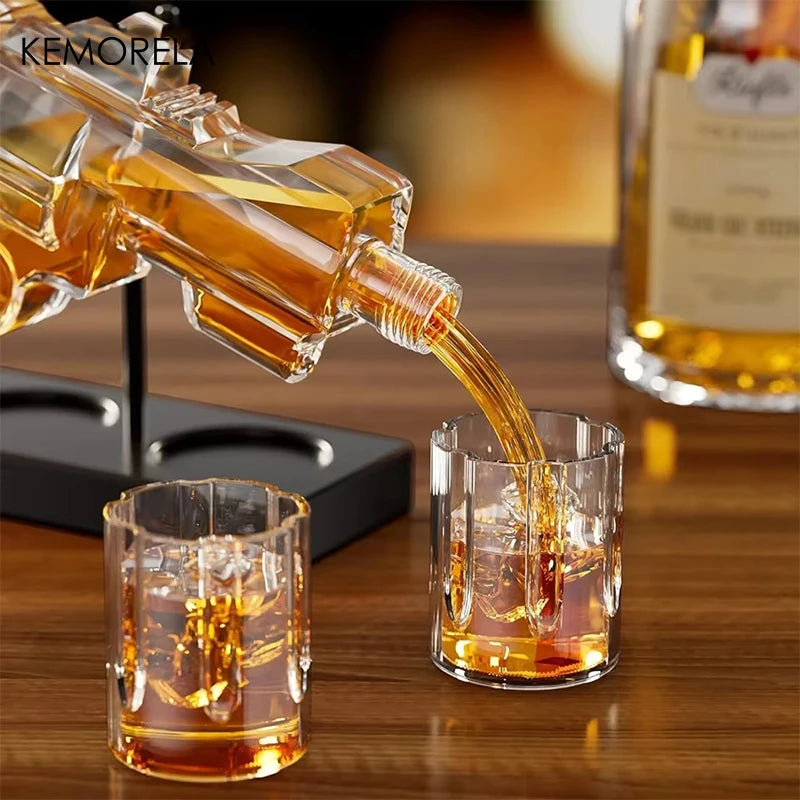 Revolver whisky decanter